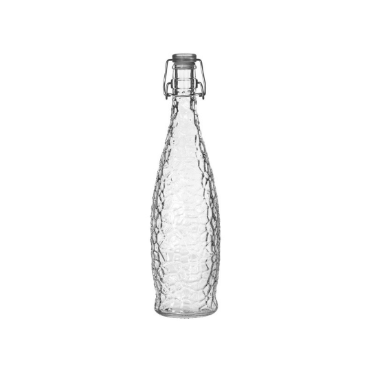 Coral Glass Bottle with Clip Cap - 1L