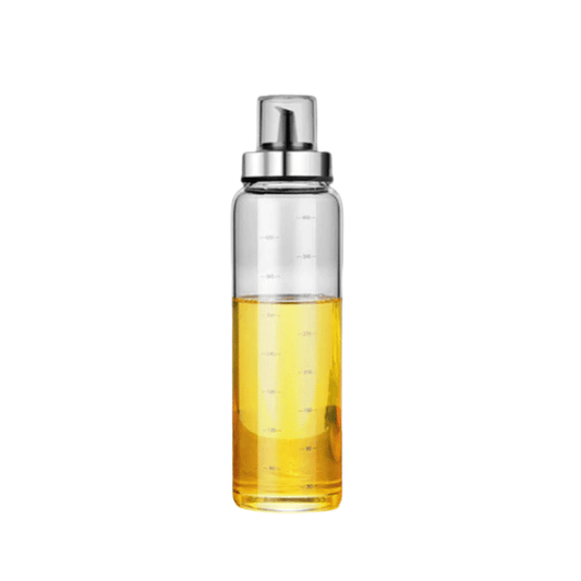 Glass Oil Bottle with Stainless Steel Cover - 500ml