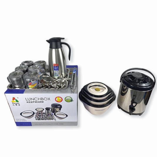 Stainless Steel Lunchbox Set – 20 Pcs