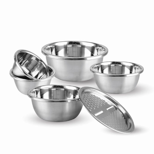 Stainless Steel Mixing Bowl Set – 6 Pcs
