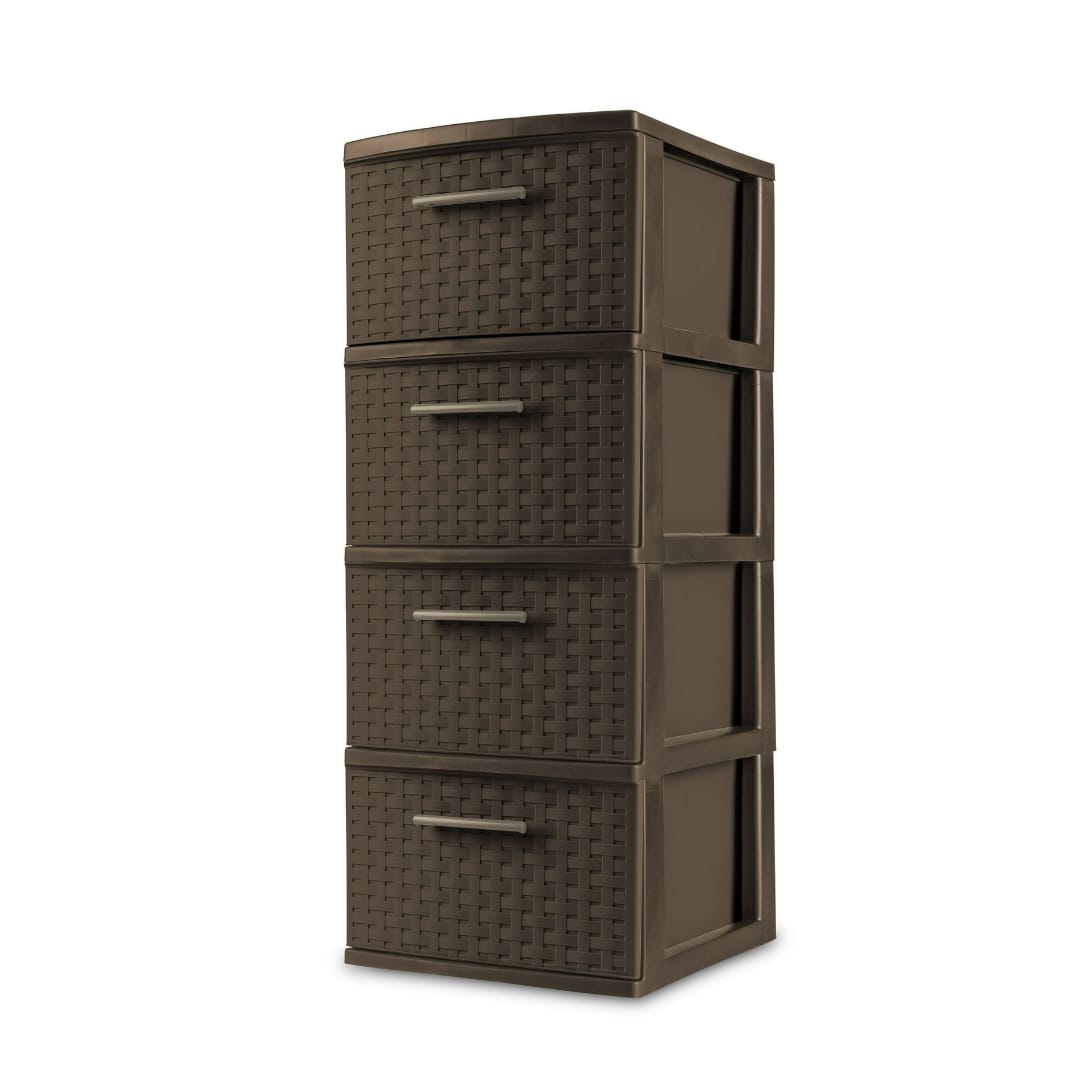 4-Drawer Brown Storage Unit