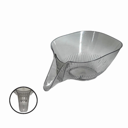 Clear Strainer Bowl with Pouring Spout