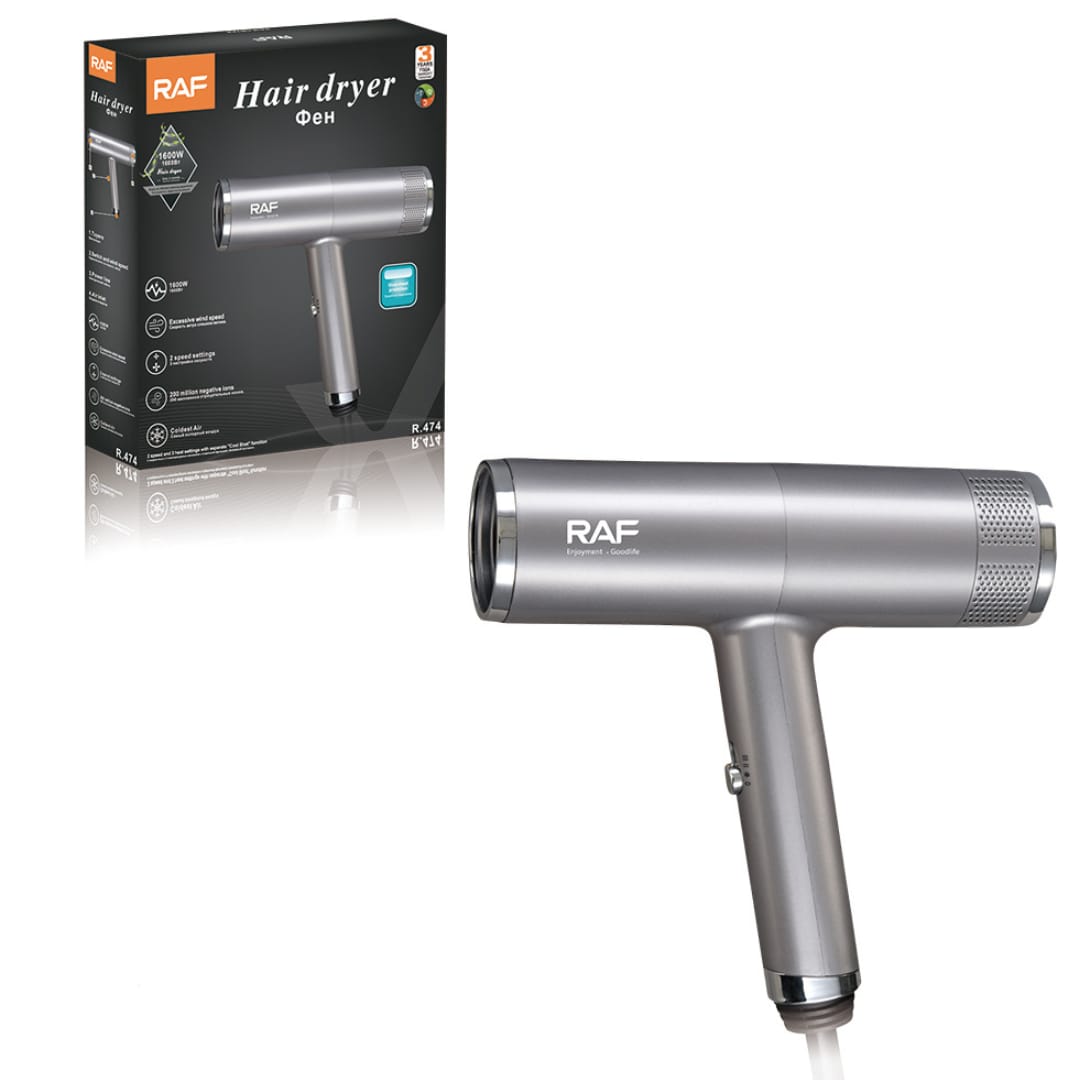 RAF Compact Hair Dryer – Silver