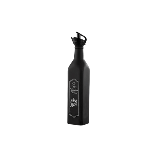 Paris Marasca Deco Oil Bottle - 250ml | Elegant Black Glass Design for Oil Storage