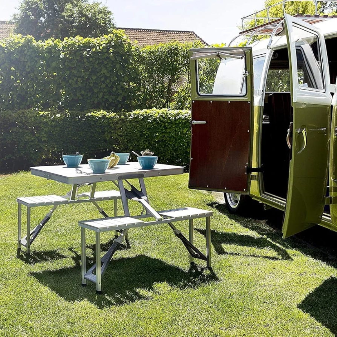 Portable & Foldable Camping Table And Chairs Set