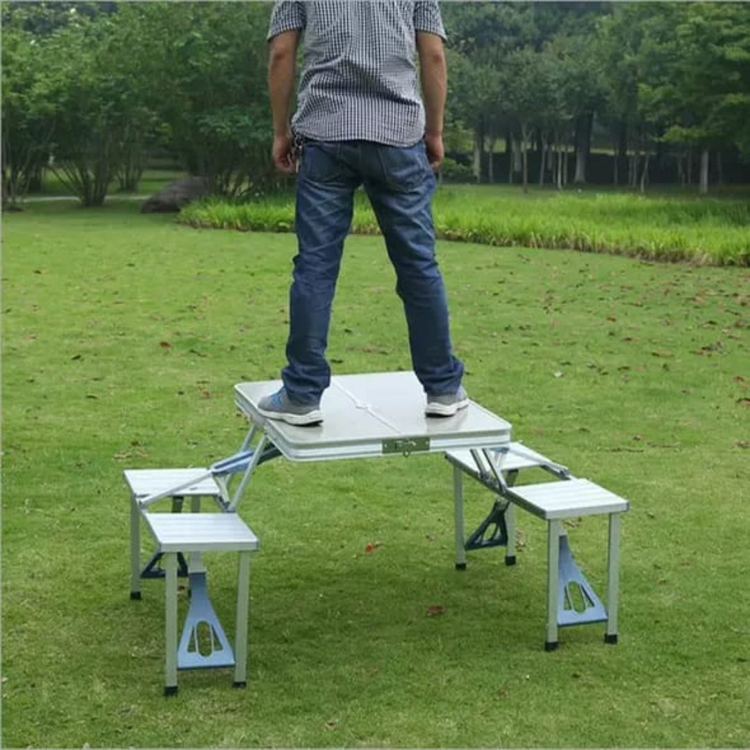 Portable & Foldable Camping Table And Chairs Set