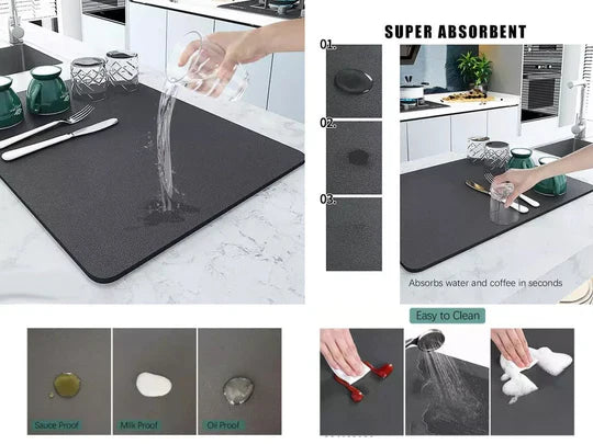 Super Absorbent Dish Drying Mat – Small Size