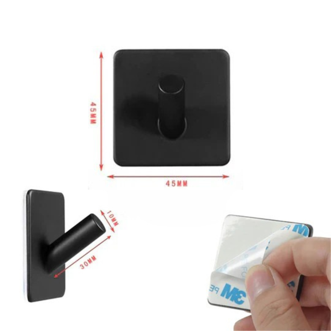 Black Hanger With Strong Adhesive - 3 Meters