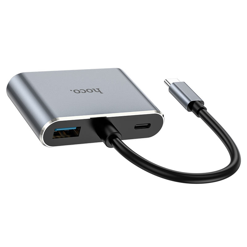 Hoco HB30 Eco Type-C Converter - 4K HDTV, VGA, USB3.0, PD Charging Adapter