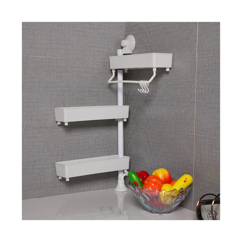 Single-Pole Rotating Seasoning Rack – Kitchen Corner Organizer