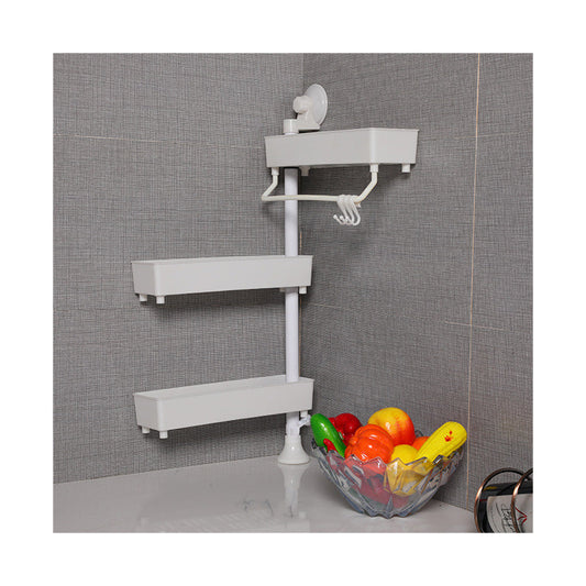 Single-Pole Rotating Seasoning Rack – Kitchen Corner Organizer