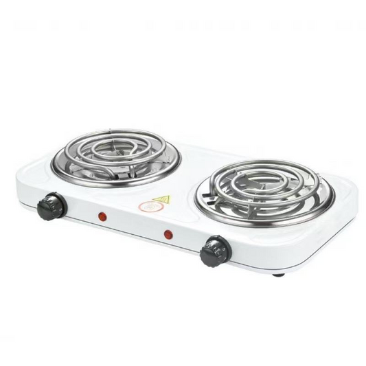 220V Electric Double Hot Plate – 2000W Adjustable Temperature Countertop Stove for Home & Kitchen Use