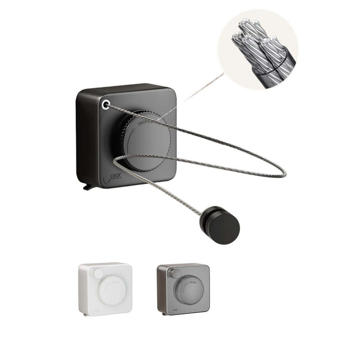 Heavy Duty Retractable Clothesline – 15.1ft Stainless Steel Wall Mounted Laundry Drying Line for Indoor & Outdoor Use