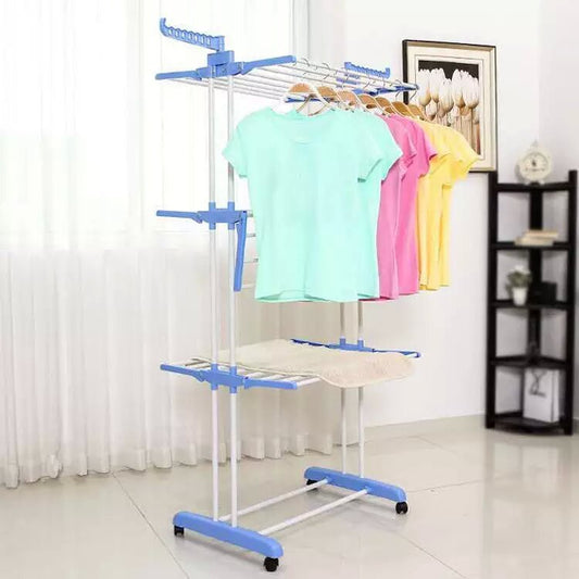 3-Tier Foldable Laundry Drying Rack – Stainless Steel Clothes Stand