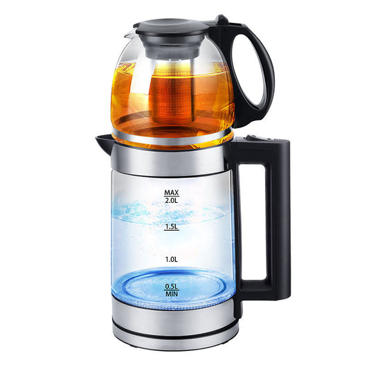 Electric Kettle Tea Maker Set – Fast Boiling Cordless Samovar in Middle Eastern, Persian, Turkish & Russian Style