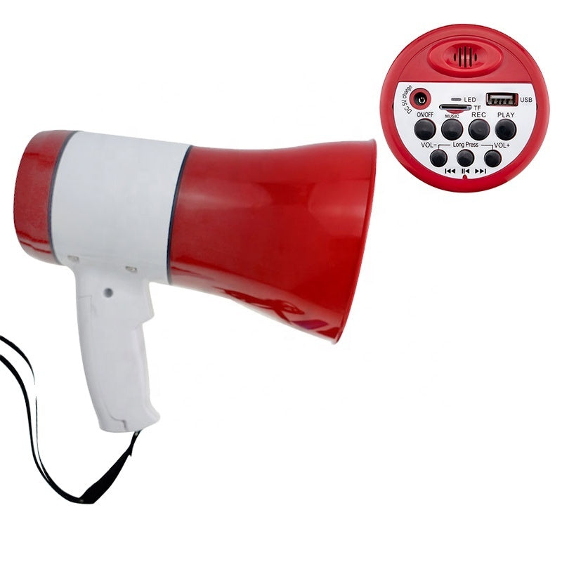 30W Megaphone 619BT – Bluetooth Loudspeaker with USB/SD Playback & Siren Alarm for Public Safety and Events