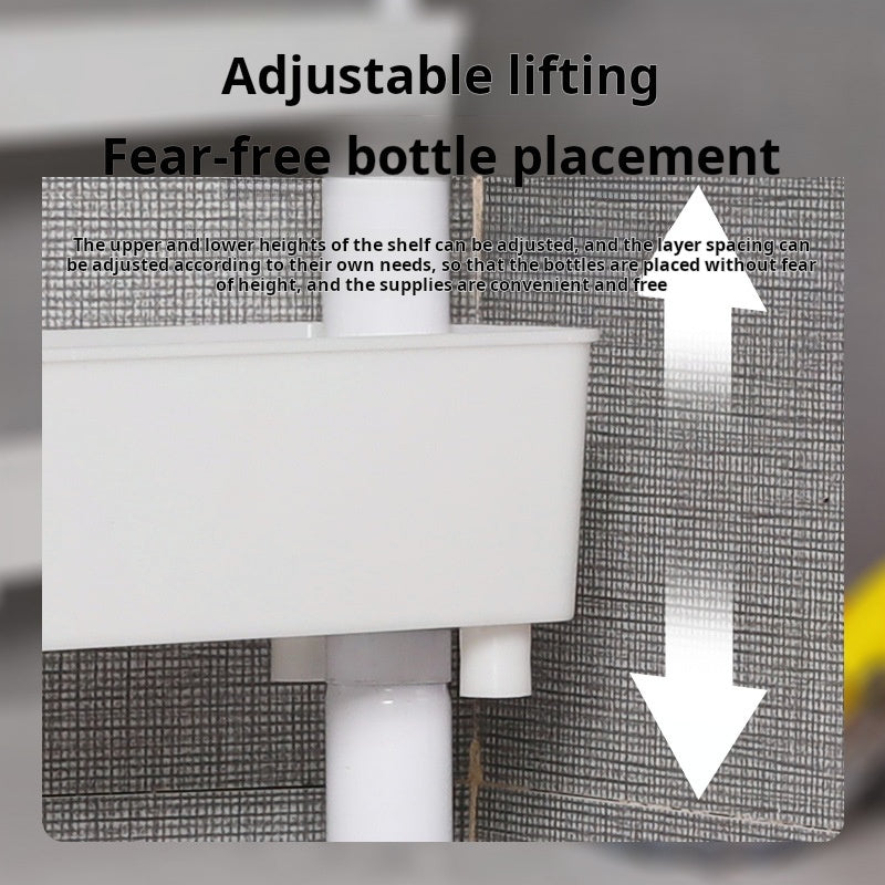 Single-Pole Rotating Seasoning Rack – Kitchen Corner Organizer