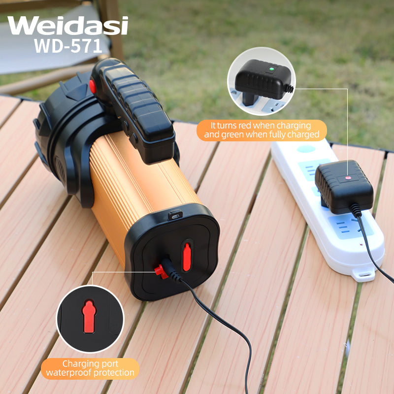 OEM Rechargeable LED Searchlight – Powerful Handheld Spotlight & Work Lamp for Outdoor Use