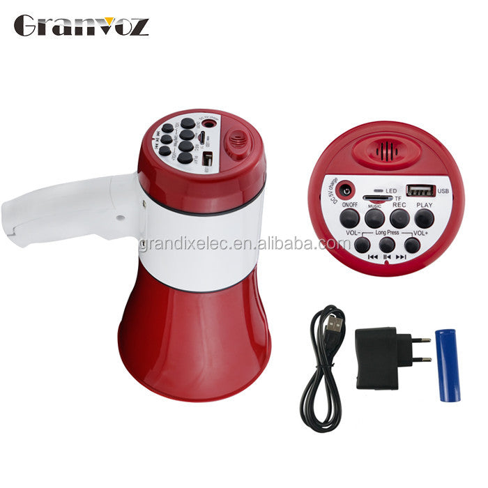 30W Megaphone 619BT – Bluetooth Loudspeaker with USB/SD Playback & Siren Alarm for Public Safety and Events