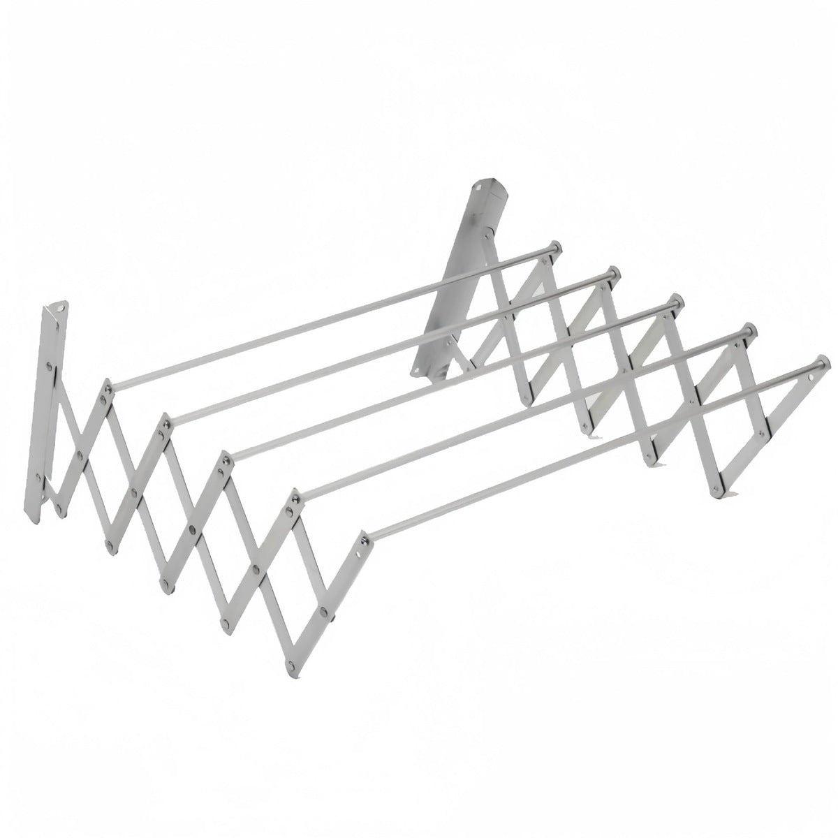 Wall-Mounted Clothes Drying Rack – Metal Foldable Hanger with 5 Rods