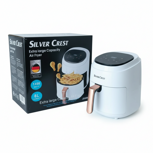 Silver Crest Digital Air Fryer – White And Gold