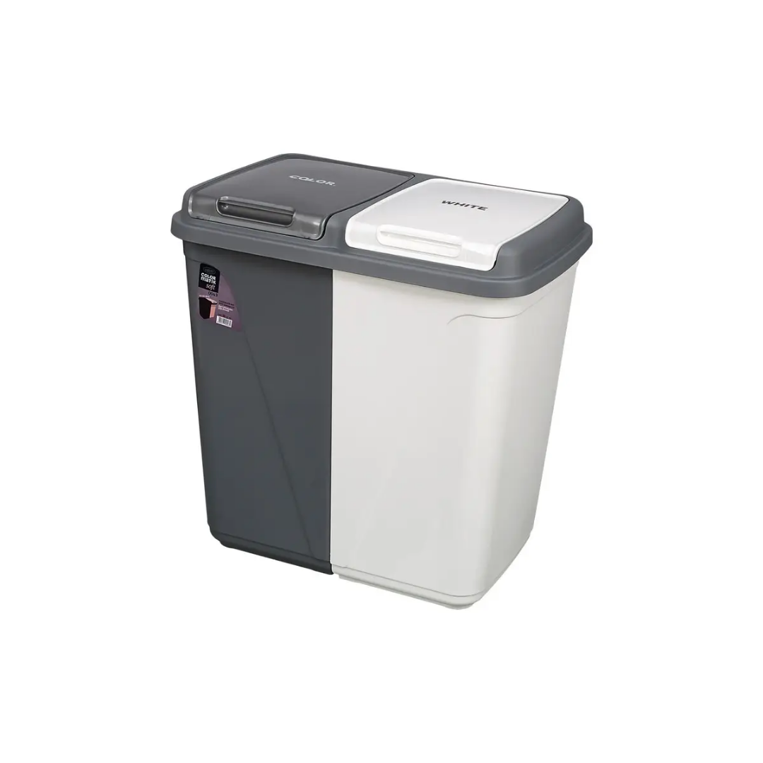 Dual-Compartment Laundry Basket - 90 Liters