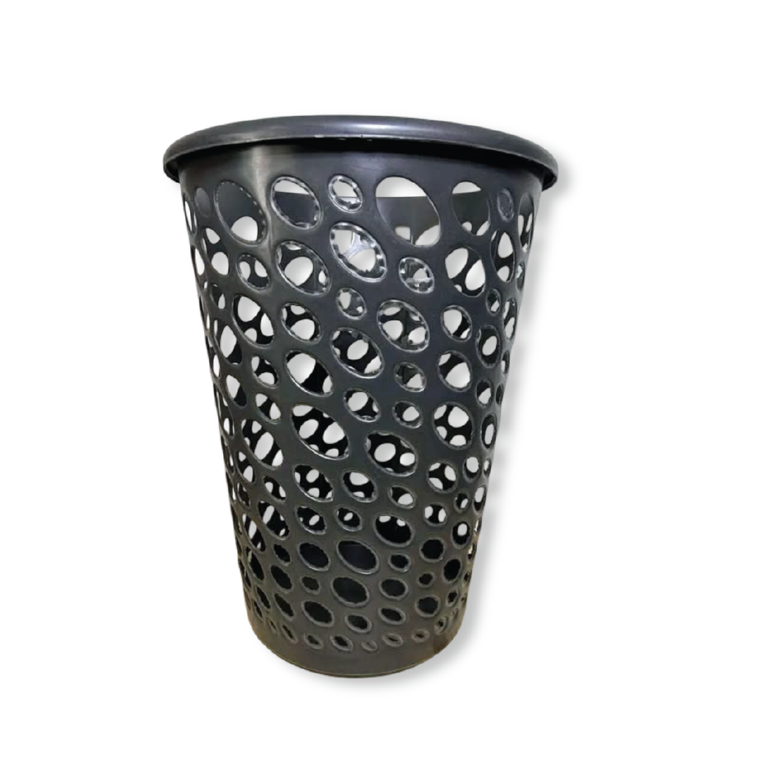 Modern Open-Weave Plastic Laundry Basket / Hamper