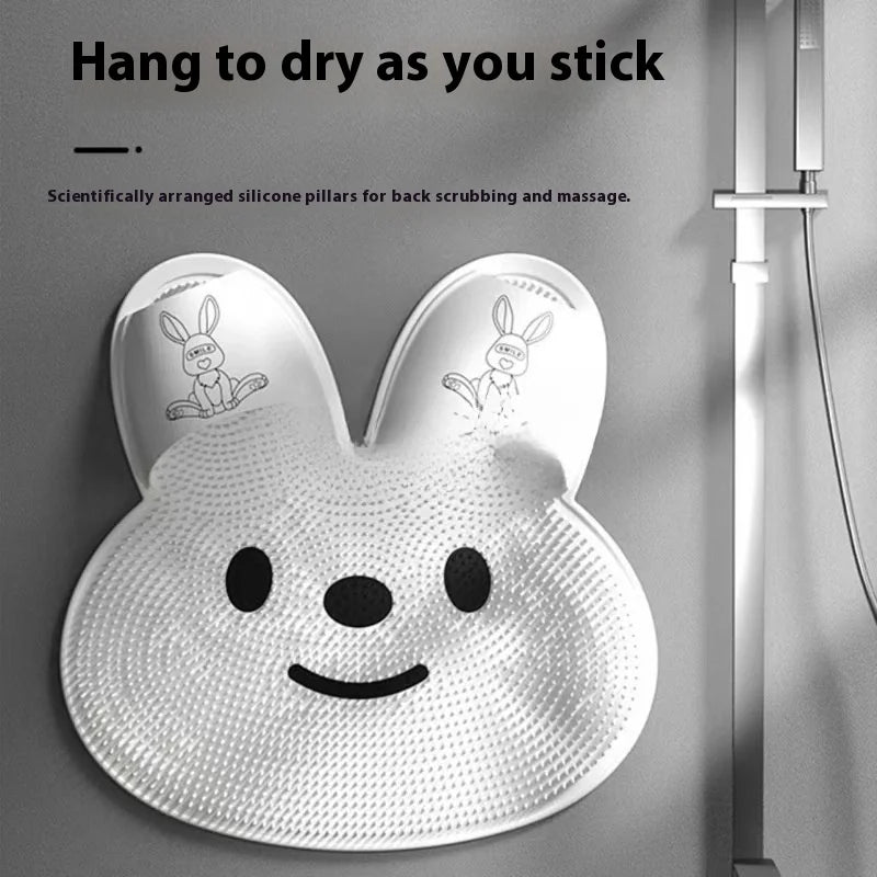 Silicone Foot Scrubber Mat – Non-Slip Shower Massager with Suction Cups & Wall Mount